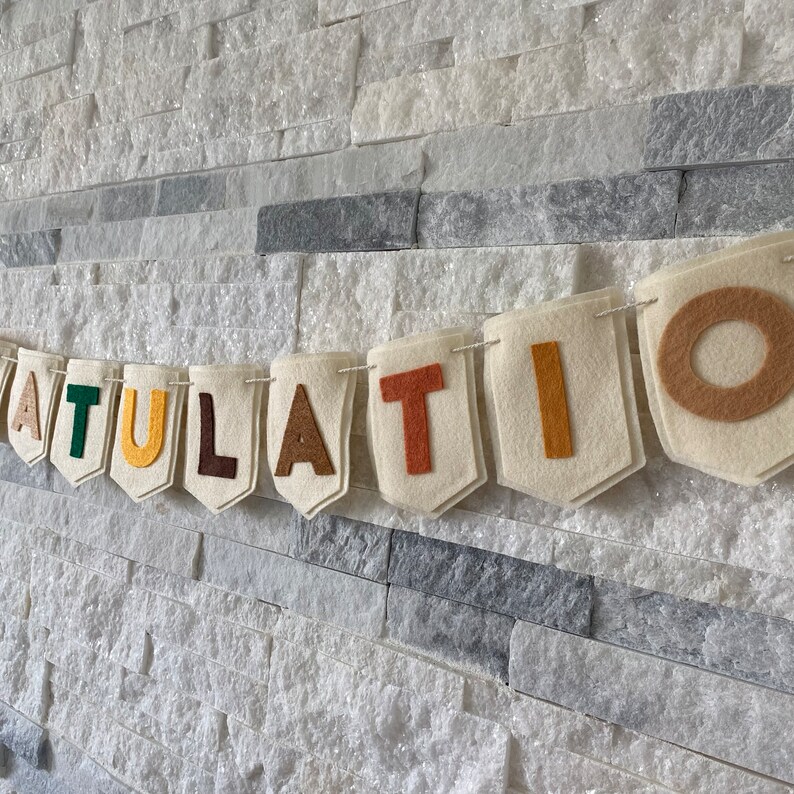 Congratulations Felt Banner, Congratulations Garland, Home Decor, Boho ...