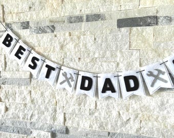 Filzbanner für den besten Vater aller Zeiten, Filzbanner für den Vatertag, Dekoration für die Geburtstagsparty, Geschenk für den Vatertag, Geschenk für Vater, Geburtstagsgeschenk für Papa