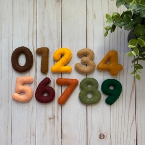 Boho Felt Numbers: Montessori Learning Toy for Toddlers