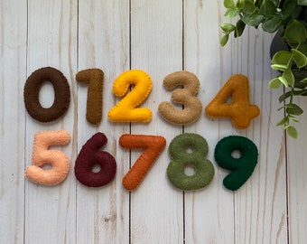 Boho Felt Numbers: Montessori Learning Toy for Toddlers