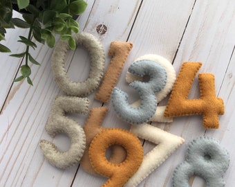 Felt Numbers 0-9: Handmade Montessori Learning Toy