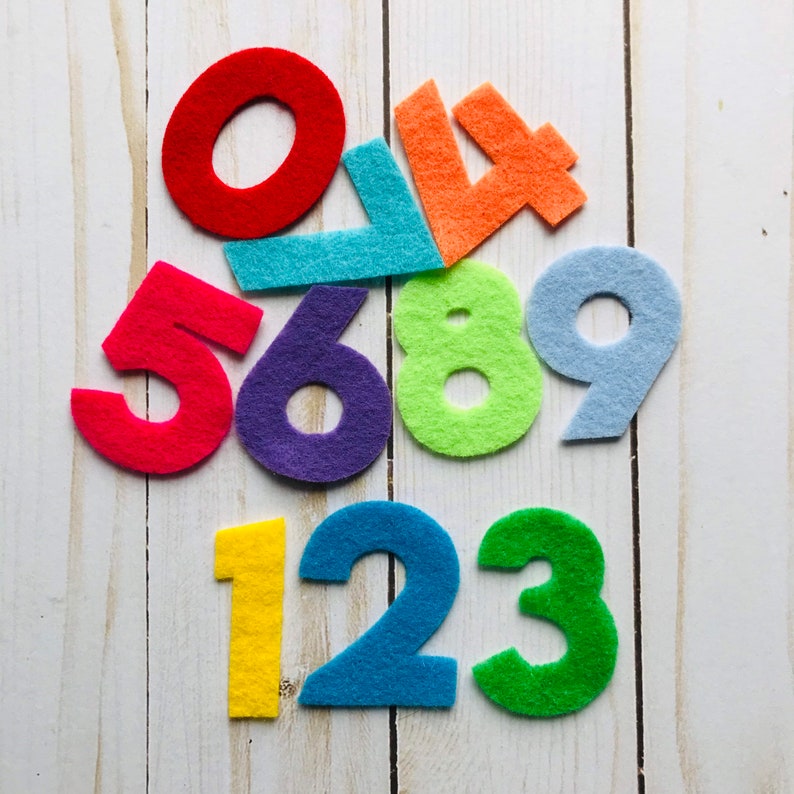 Felt Numbers Die Cuts Die Cuts for Crafts Felt Diy Learning Etsy