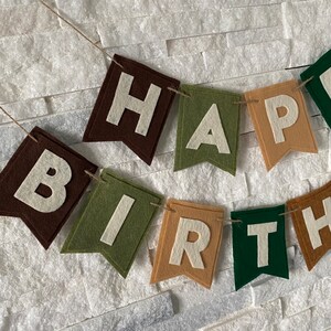 Handmade Felt 'Happy Birthday' Garland - 80 Inch Boho Wool Banner For Kids Parties & Decor