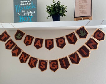 Happy Thanksgiving Filz Banner, Danksagung Dekorationen, Herbst Dekor, Thanksgiving Girlande, Herbst Girlande, Herbst Dekor, Danksagungsgirlande