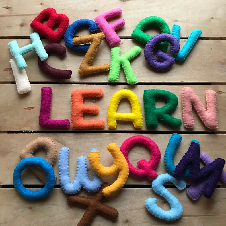 Felt letters felt alphabet preschool alphabet learning Etsy