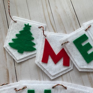 Merry Christmas felt Banner, felt garland christmas, christmas decor, felt christmas decoration, merry christmas banner, christmas banner image 4