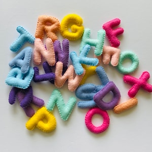 Felt letters, felt alphabet, preschool alphabet, learning alphabet, stuffed letters, felt english alphabet, educational toy, felt Stuffed