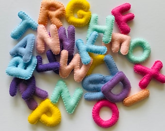 Felt letters, felt alphabet, preschool alphabet, learning alphabet, stuffed letters, felt english alphabet, educational toy, felt Stuffed