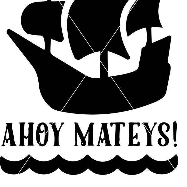 Digital File Ahoy Mateys Pirate theme