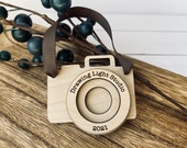 Ornament for Photographers Customized Personalized Camera Lasercut Wood christmas Tree Keepsake