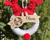 Personalized Lifeguard Christmas Tree Ornament laser engraved crochet