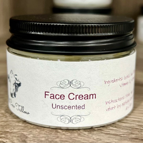 All Natural Beef Tallow Face Cream (2 scents!)