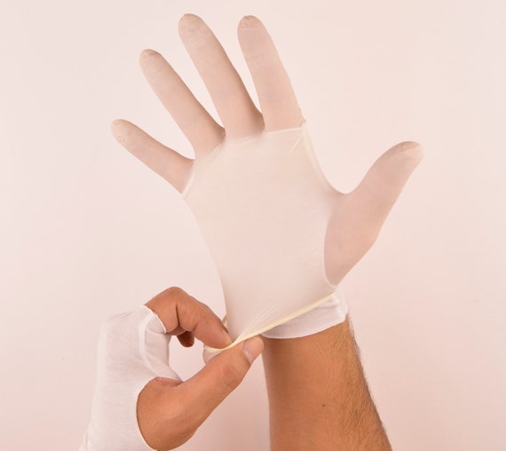 Mitones blancos sin dedos de algodón guantes absorbentes Etsy España