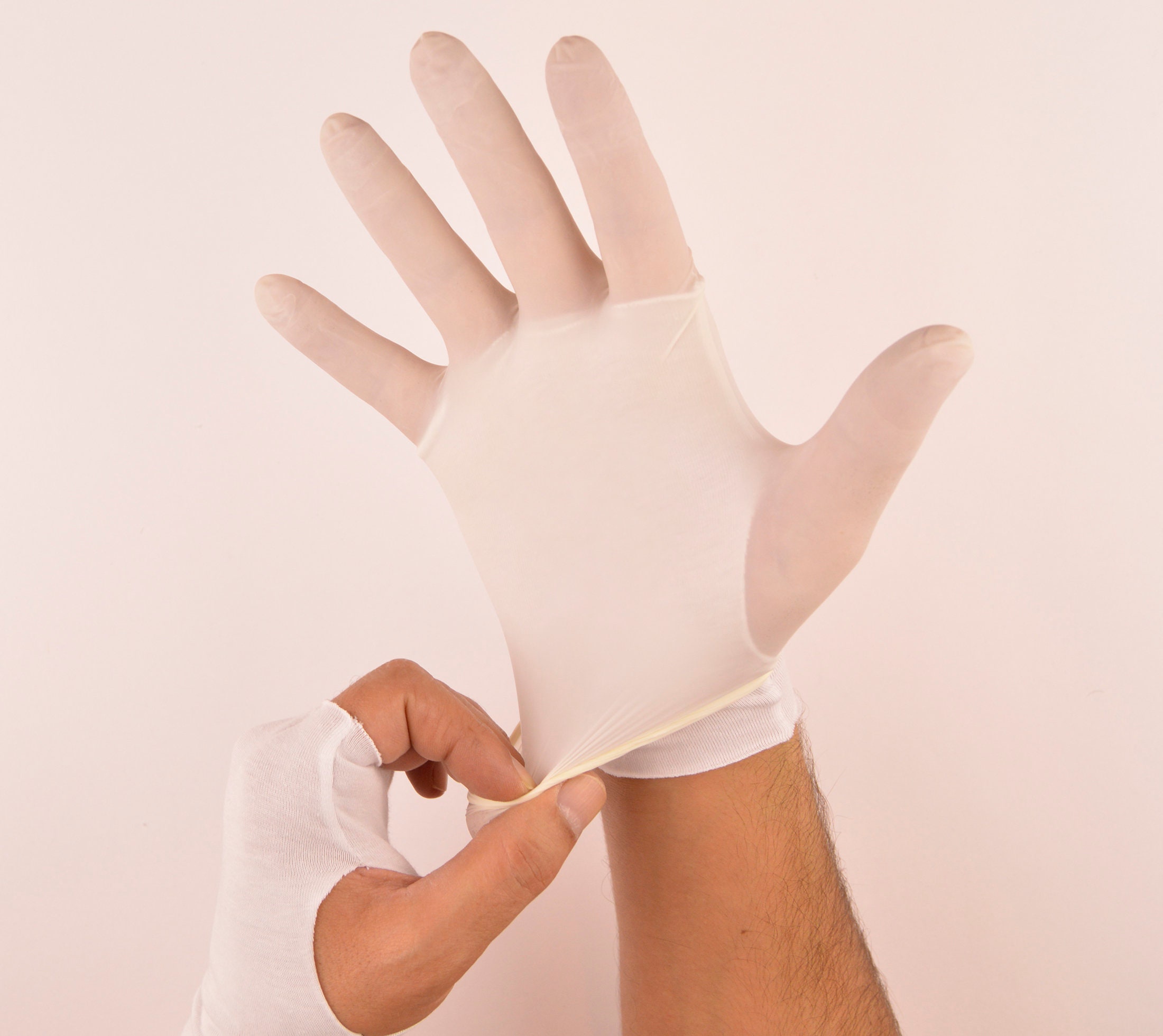 Guantes Blancos de Algodón, tamaño grande, large, un par de guantes