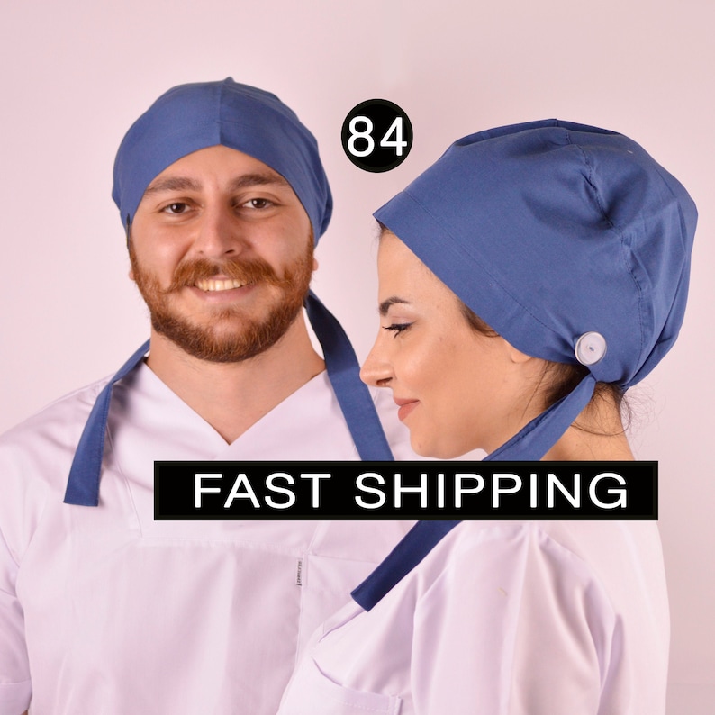 UNISEX,scrub caps with buttons,Medical bonnet,Traditional Tie Style Scrub Hat,Surgical cap,Nurse cap,doctor gift,petrol blue,scrub cap