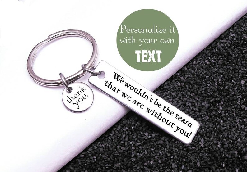 Thank You Keychain Thank You Personalized Keychain Custom | Etsy