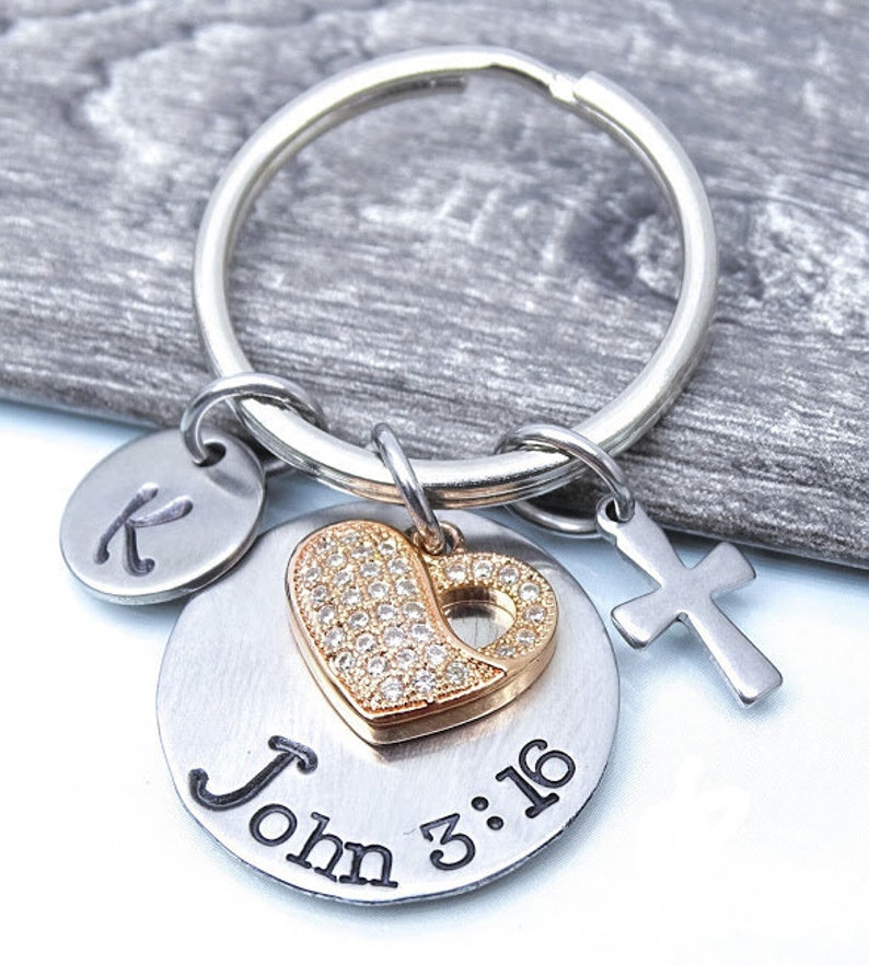 John 3:16 Metal Cross Keyring John 3:16 Collection