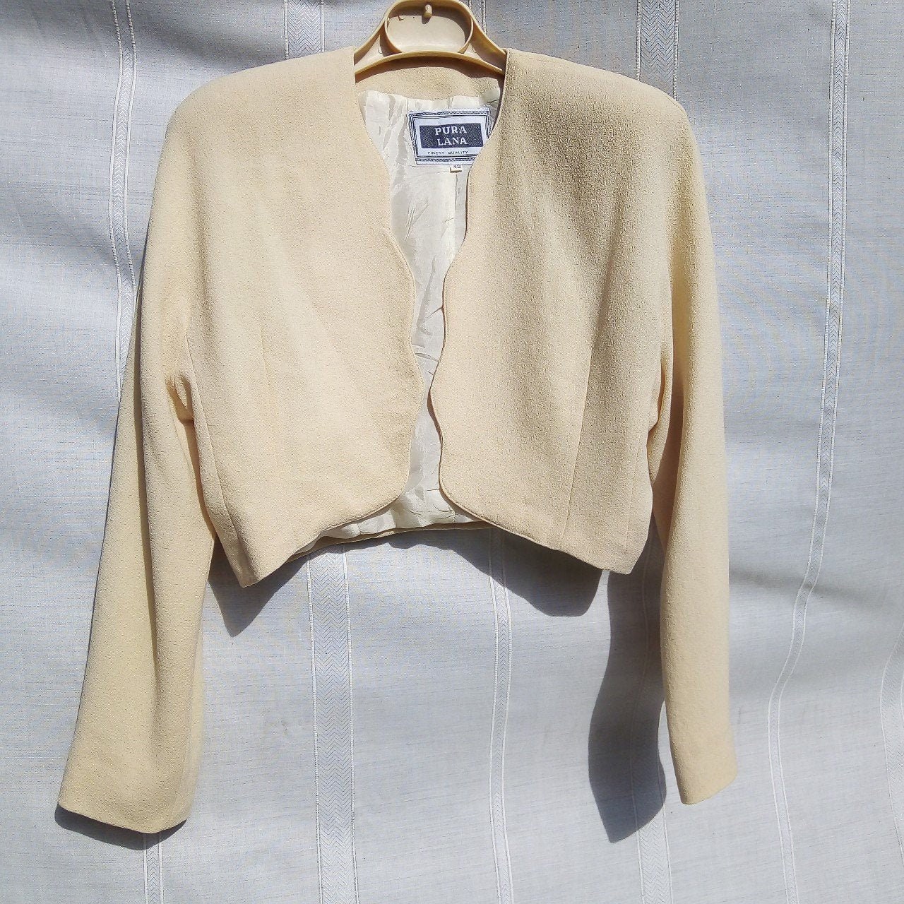 VINTAGE IVORY BOLERO 80s Made in Italy Finest Quality Bolero of the 80s in Pure Wool