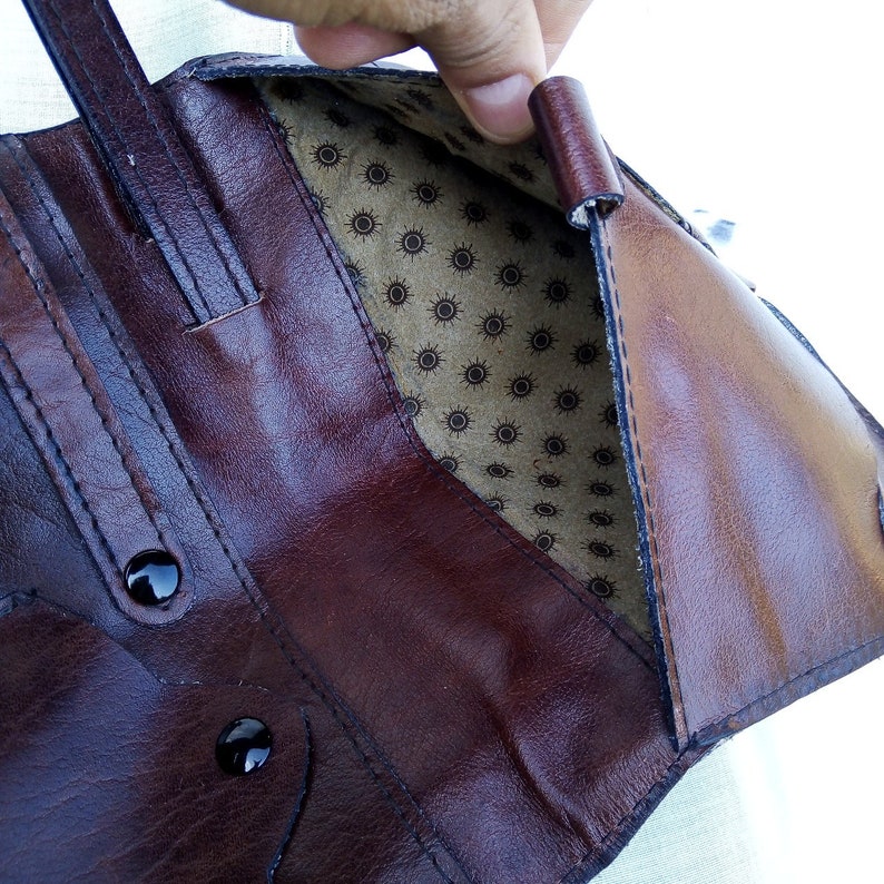 MENS VINTAGE LEATHER Bag Brown Organizer Men/'s Model Vintage Leather Case Bag