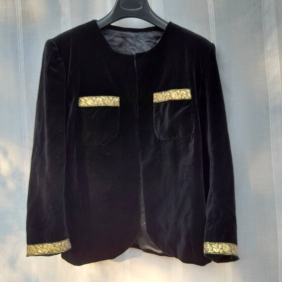 VINTAGE BLACK VELVET Jacket. Vintage Tailored Jack