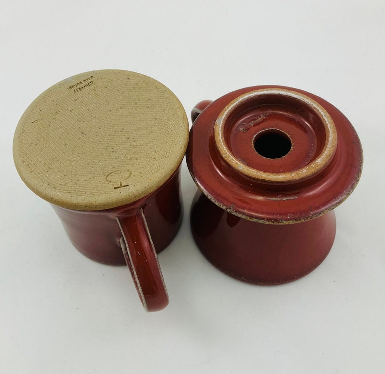 Ceramic Mug, V60, Filter Coffee Set, Copper Red, Red Mug, Handthrown, Studio Pottery image 6