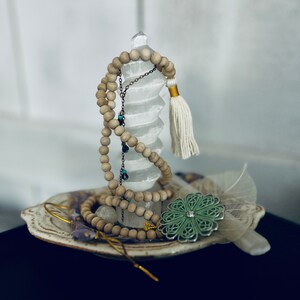 The Laurel Collection Tulsi Mala Necklace for Meditation image 5