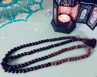 The Travelers Collection | Red Blueberry | Mala Necklace for Meditation