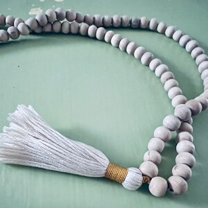 The Laurel Collection Tulsi Mala Necklace for Meditation image 3