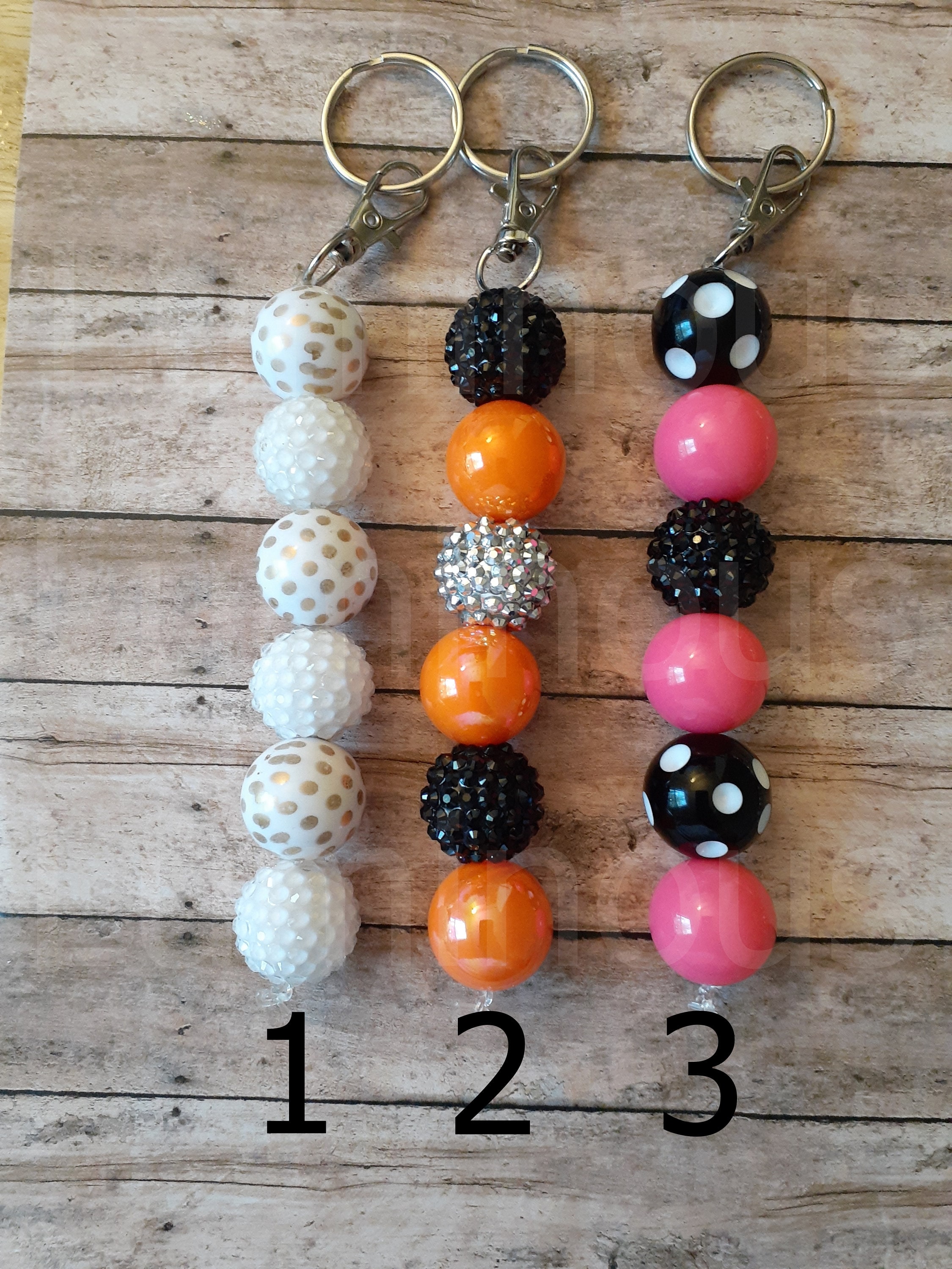 nurse keychain and straw toppers Metal Beaded Keychain