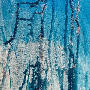 Expressionistisch abstract blauw, digitale abstracte print, expressionistisch schilderij, schilderij muurdeco, download schilderij, abstract digitaal kunstwerk