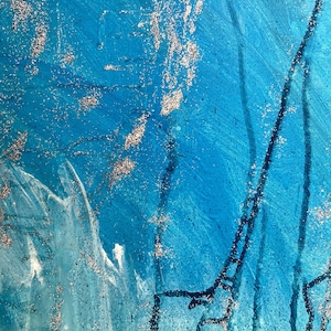 Abstract expressionistisch schilderij, digitale blauwe kunst, download schilderij, afdrukbare artwork, blauw schilderij expressionistisch, abstracte digitale kunst