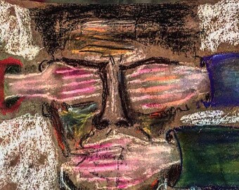 Retrato del hombre, pintura abstracta digital, impresión de arte moderno, home deco imprimible, grabados de obras de arte descargables, arte contemporáneo, impresión deco