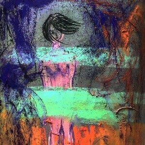 Abstract Figurative Woman, Woman Painting Print, Instant Download, Female Abstract, Printable Painting, Digital Wall Art, Downloadable Deco