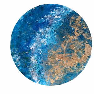 Abstract expressionistisch blauw, abstracte cirkel, digitale muurkunst, Home Deco downloaden, expressionistisch abstract, moderne kunst schilderij, blauwe kunst