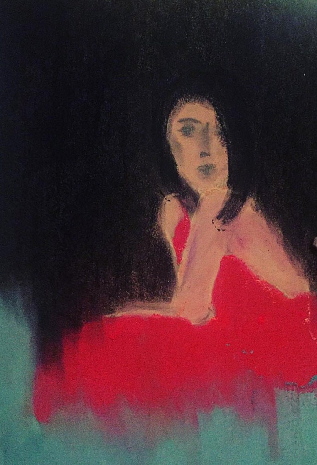 Woman Abstract, Red Woman, Abstract Figurative, Modern Art Print ...