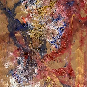Abstract Expressionist Art, Golden Glitter, Abstract Painting, Expressionist Prints, Printable Wall Deco, Download Painting, Downloadable