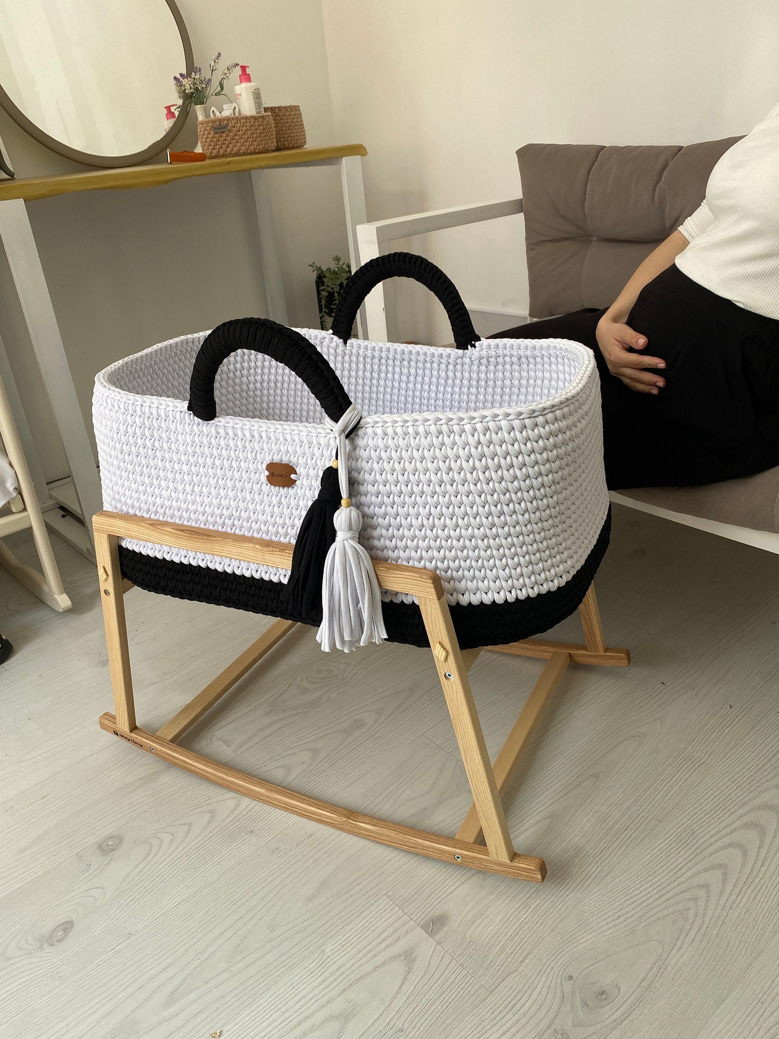 Big moses basket for baby to fit lounger in large baby basket Etsy