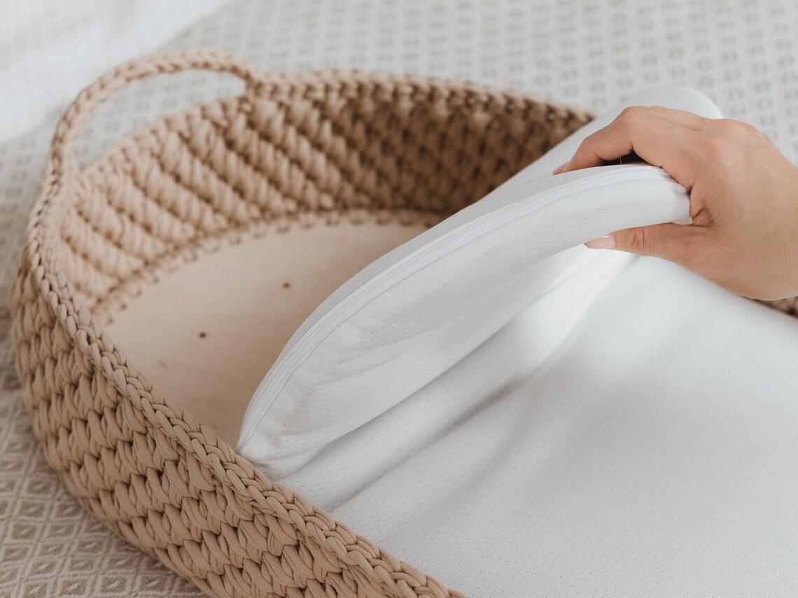 Baby change basket with mat changing basket Etsy