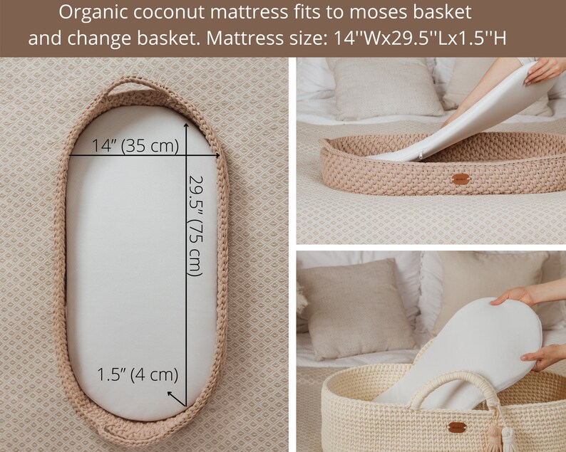 Moses Basket Mattress Moses Basket Liner Baby Mattress Pad Etsy