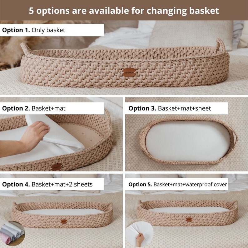 Baby Change Basket With Mat Changing Basket Etsy