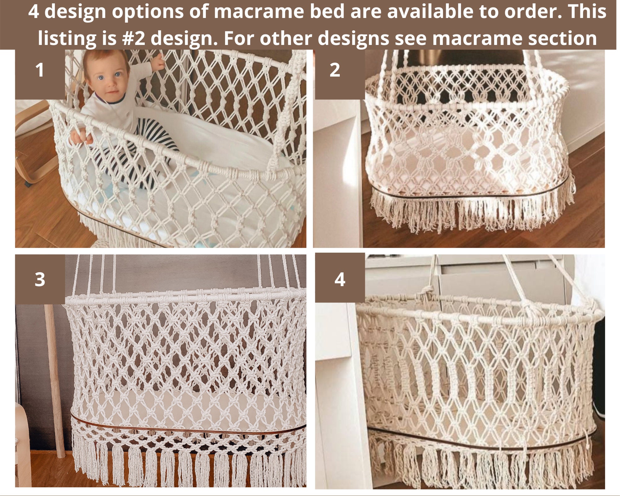 Macrame swing bed for baby Macrame baby swing handmade Etsy