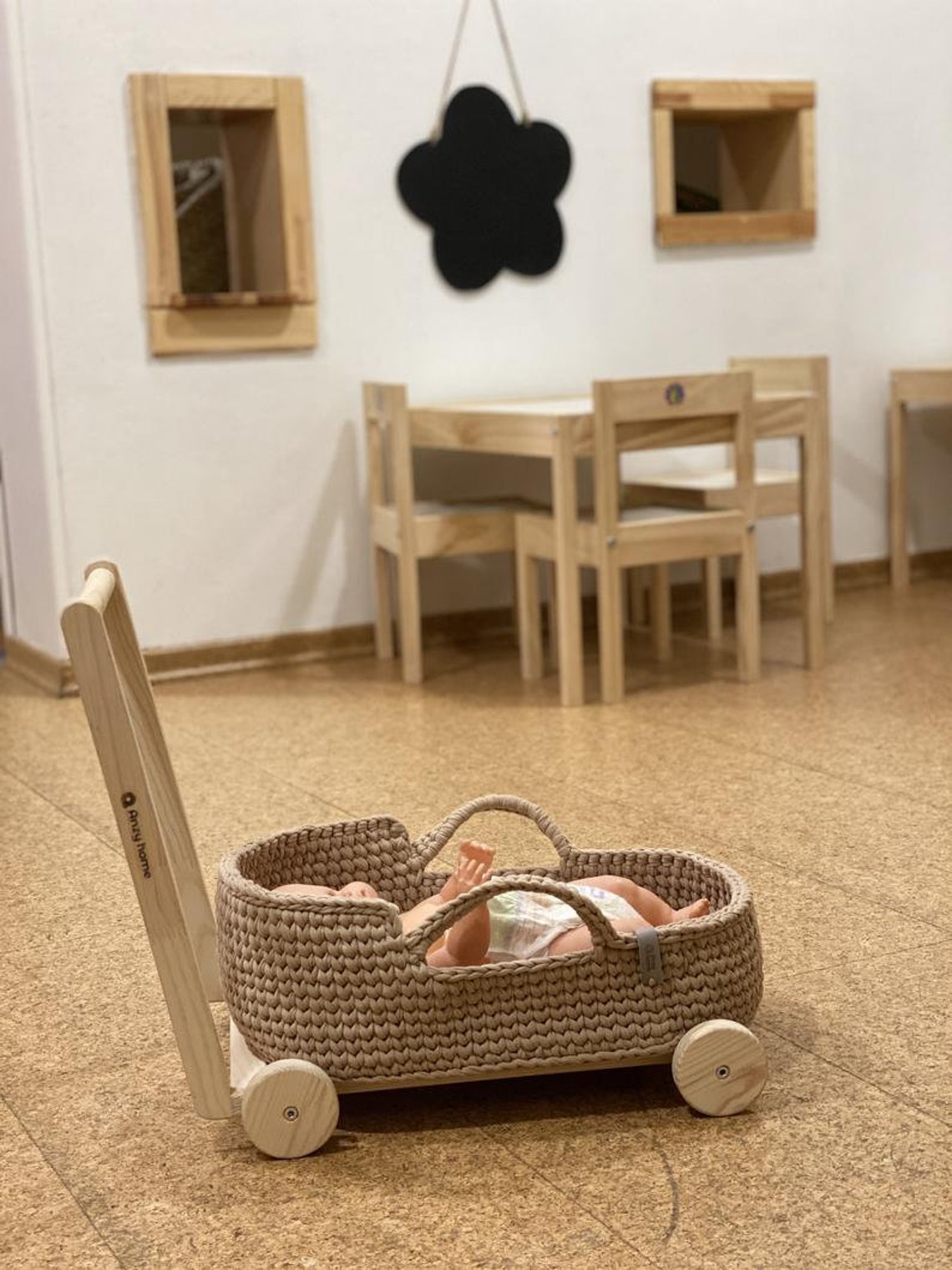 Baby Doll Basket for Doll 45cm Etsy