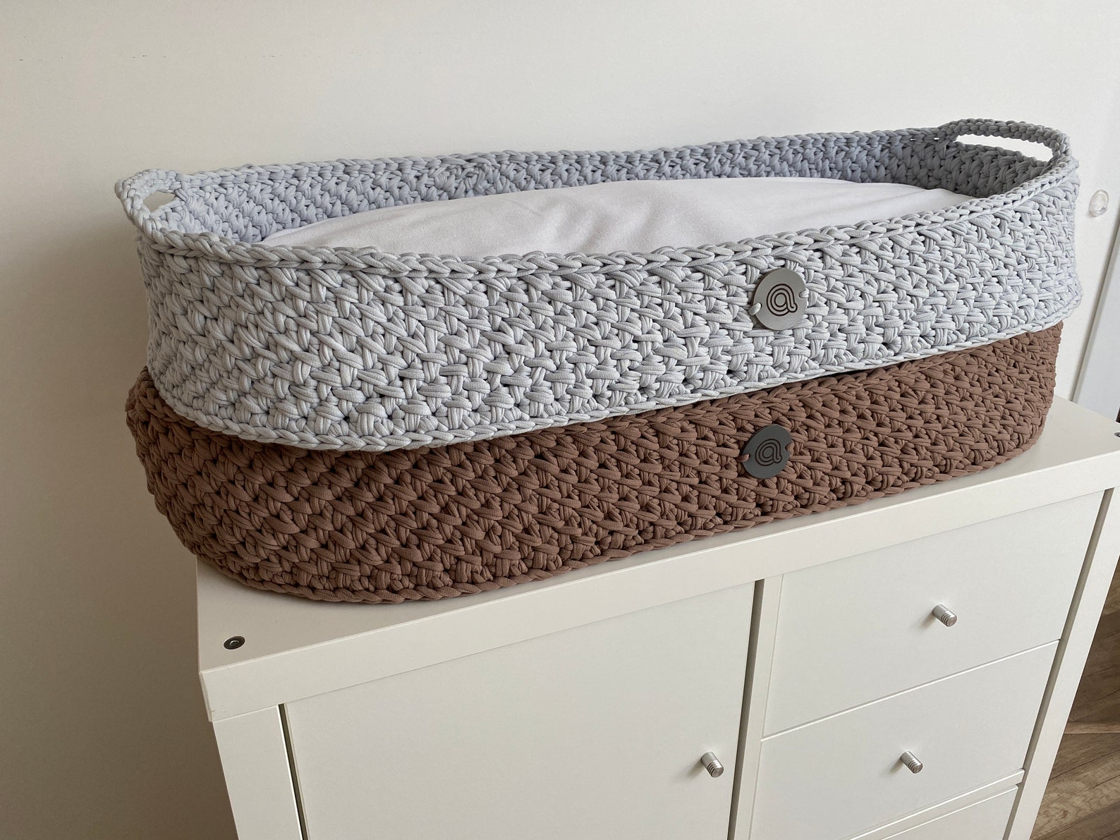 Baby Changing Basket Grey Change Basket Neutral Diaper Etsy