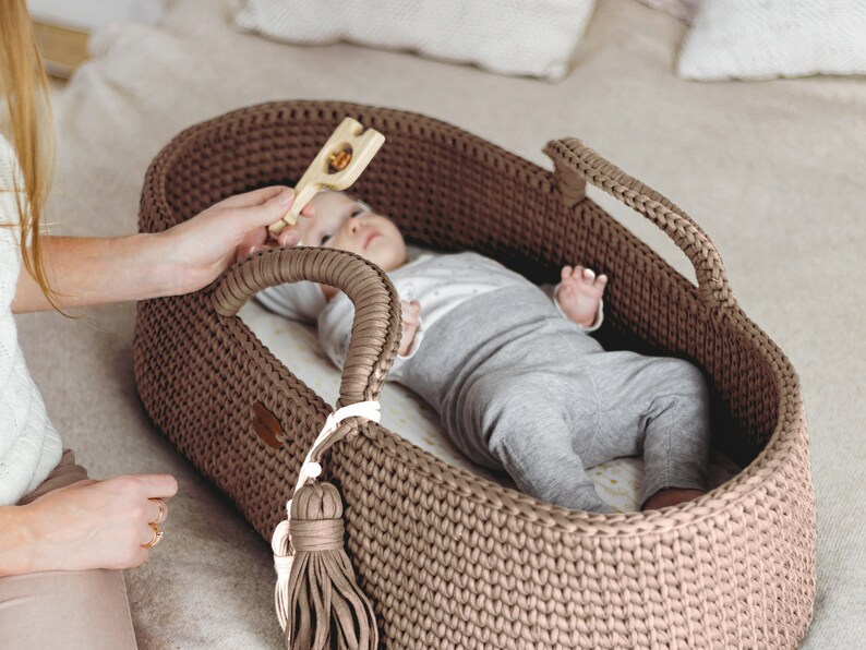 Baby Moses Basket Crochet Baby Moses Basket Baby Cradle Etsy
