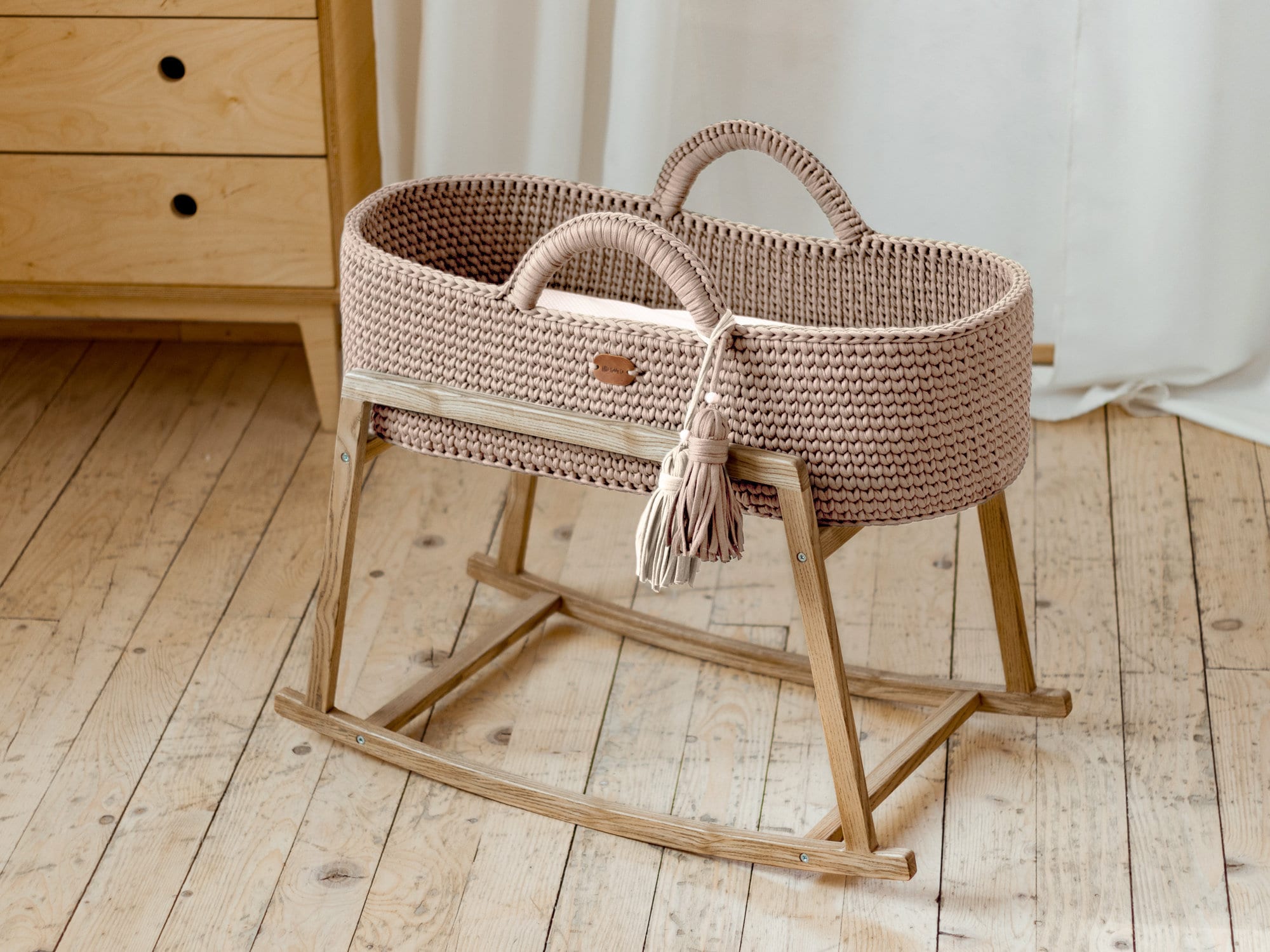 Gehäkelte Moses Korb für Baby natürliche Strick baby Korb Etsy