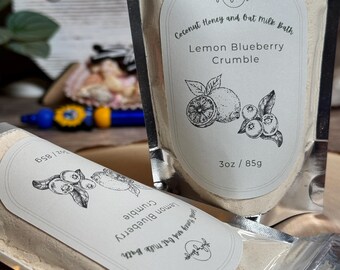 Milk Bath Coconut, Honey, Oat Meal / Lemon Blueberry Crumble Fragrance