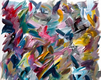 Acrylics - canvas board - AlizarinYellowWhite - Acrylics 14"x18" 2005