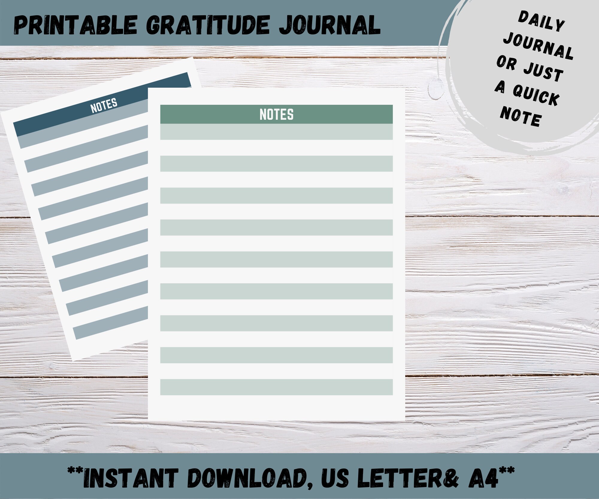 Gratitude Journal Printable, Daily Planning, to Do List Printable ...