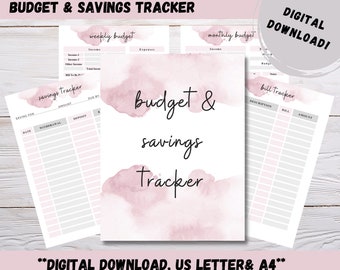 Budget Tracker Printable, Saving Tracker Printable Monthly budget, Debt tracker Printable, Expense Tracker printable, Weekly budget