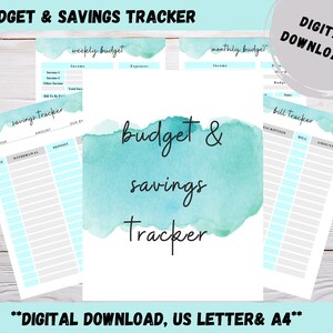 Budget Tracker Printable, Saving Tracker Printable Monthly budget, Debt tracker Printable, Expense Tracker printable, Weekly budget